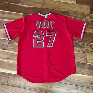 Nike MLB Mike Trout #27 Angels Red Jersey – Men’s Large
